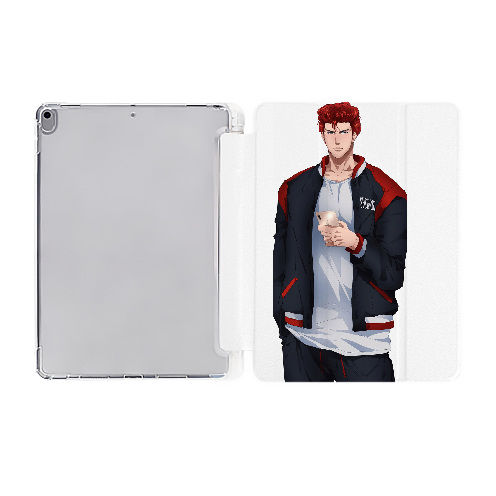 （画像用） SLAM DUNK／スラムダンク IPad ケース ペン収納付き 三つ折りスタンド PUレザー×シリコン 対応機種9.5/10.5/10.9インチ
